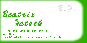 beatrix hatsek business card